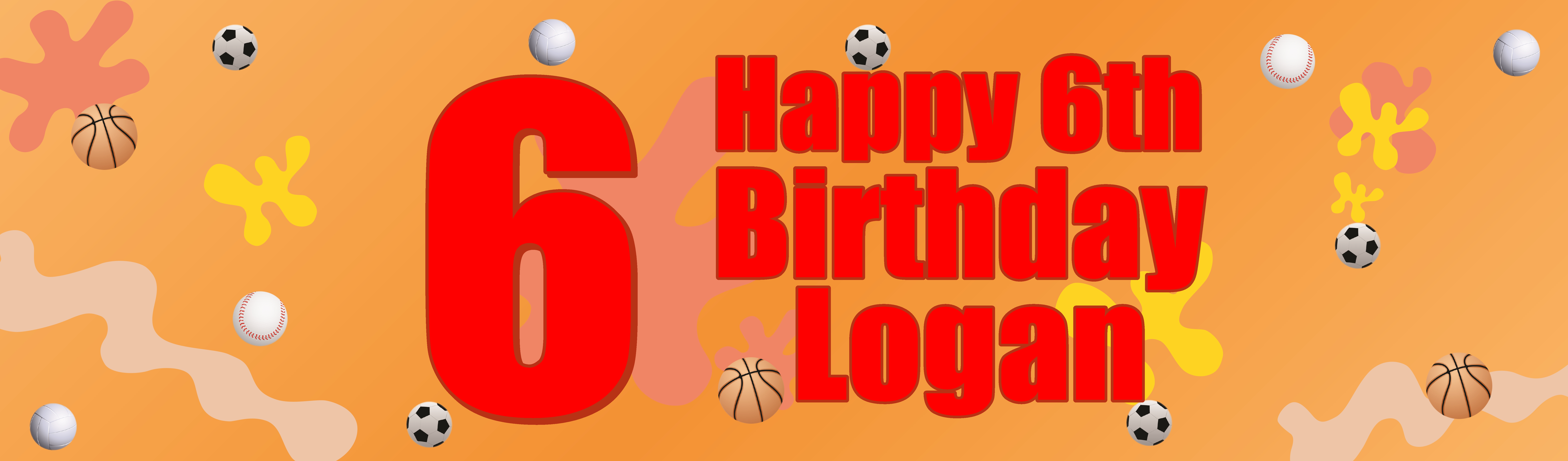 Happy Birthday Action Sport Customize Banner